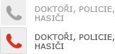 doktoři, hasiči, policie