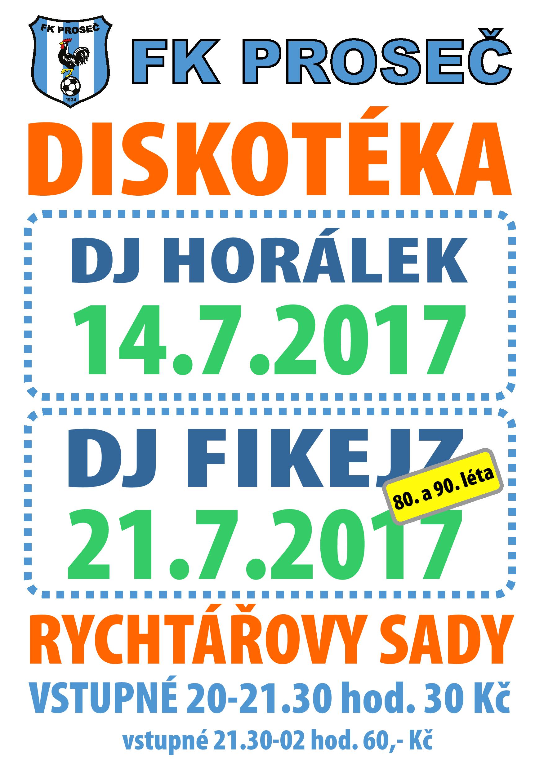Diskotéka – DJ Fikejz - 80. a 90. léta 