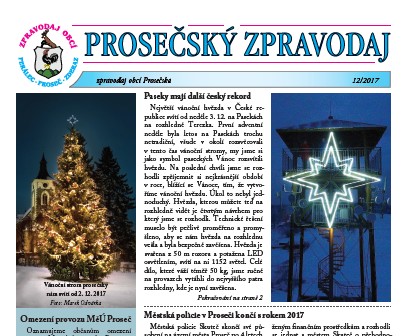 Prosečský zpravodaj 12/2017