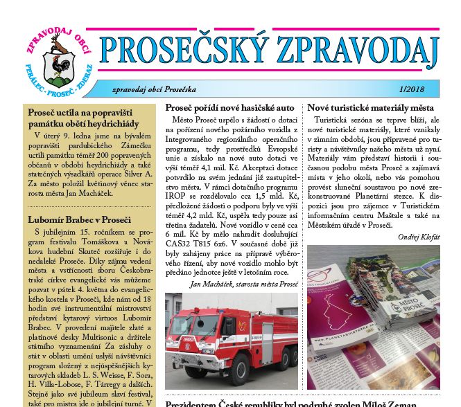 Prosečský zpravodaj 1/2018