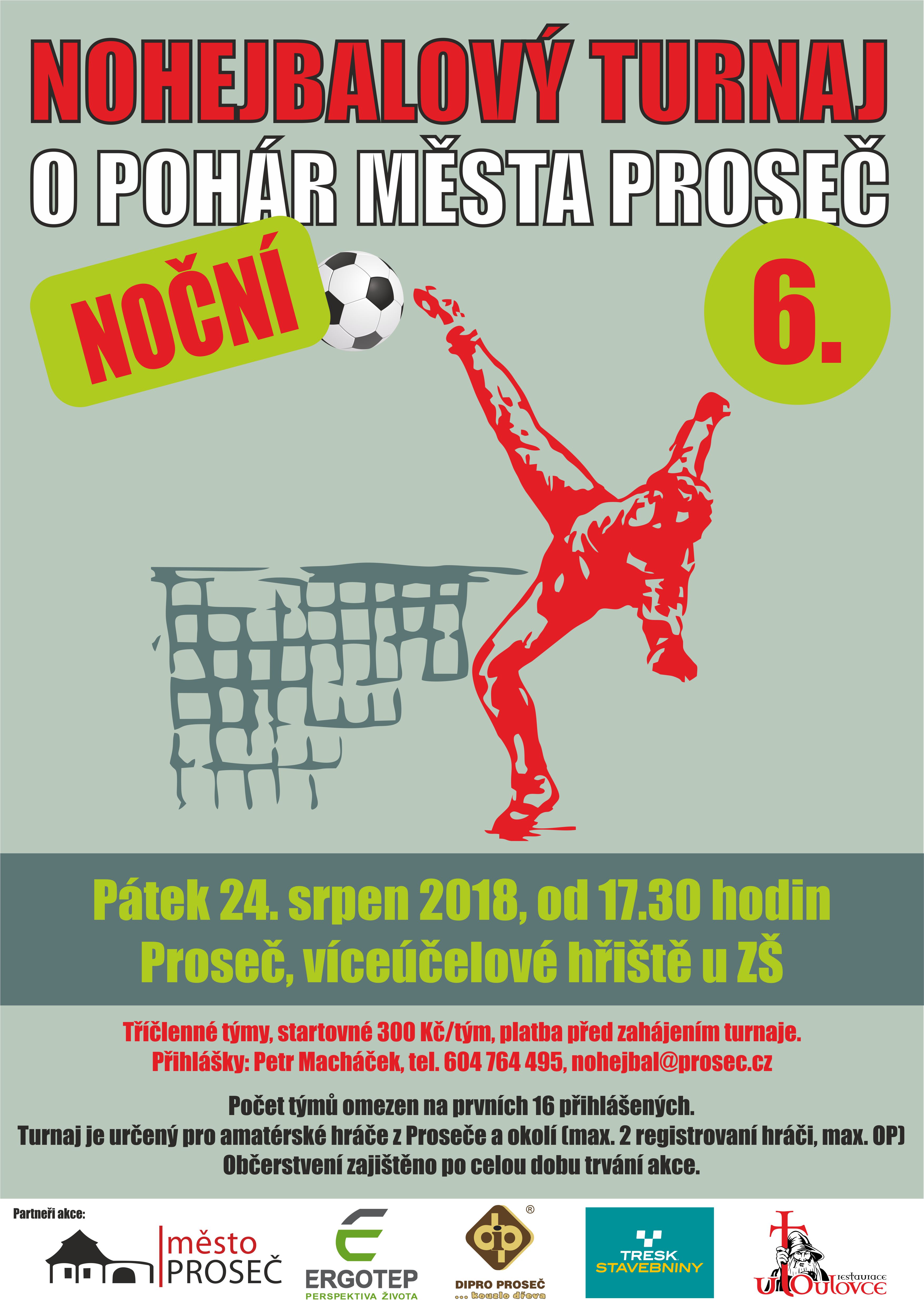 Noční nohejbalový turnaj: O pohár města Proseč