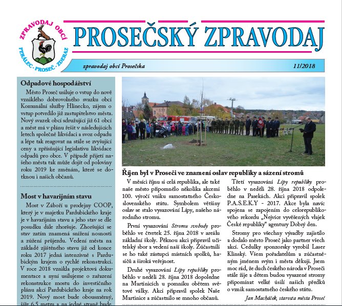 Prosečský zpravodaj 11/2018