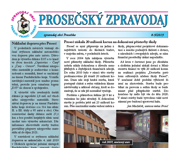 Prosečský zpravodaj 8-9/2019