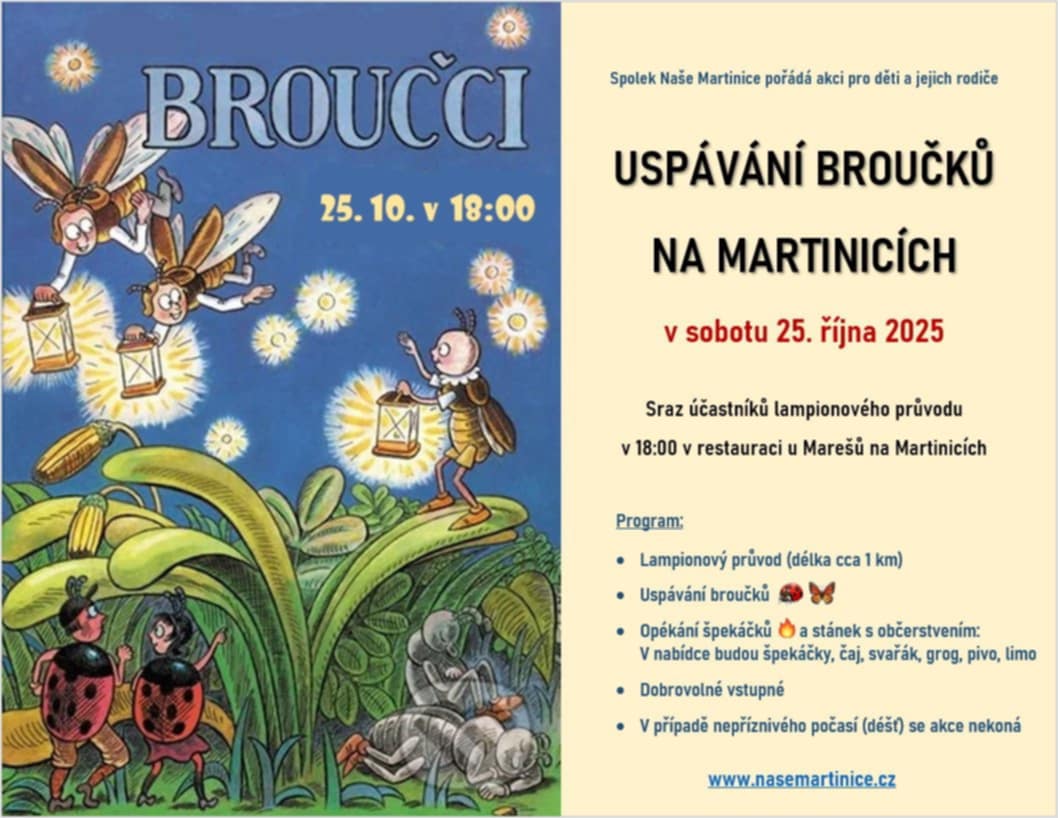 Uspávání broučků na Martinicích