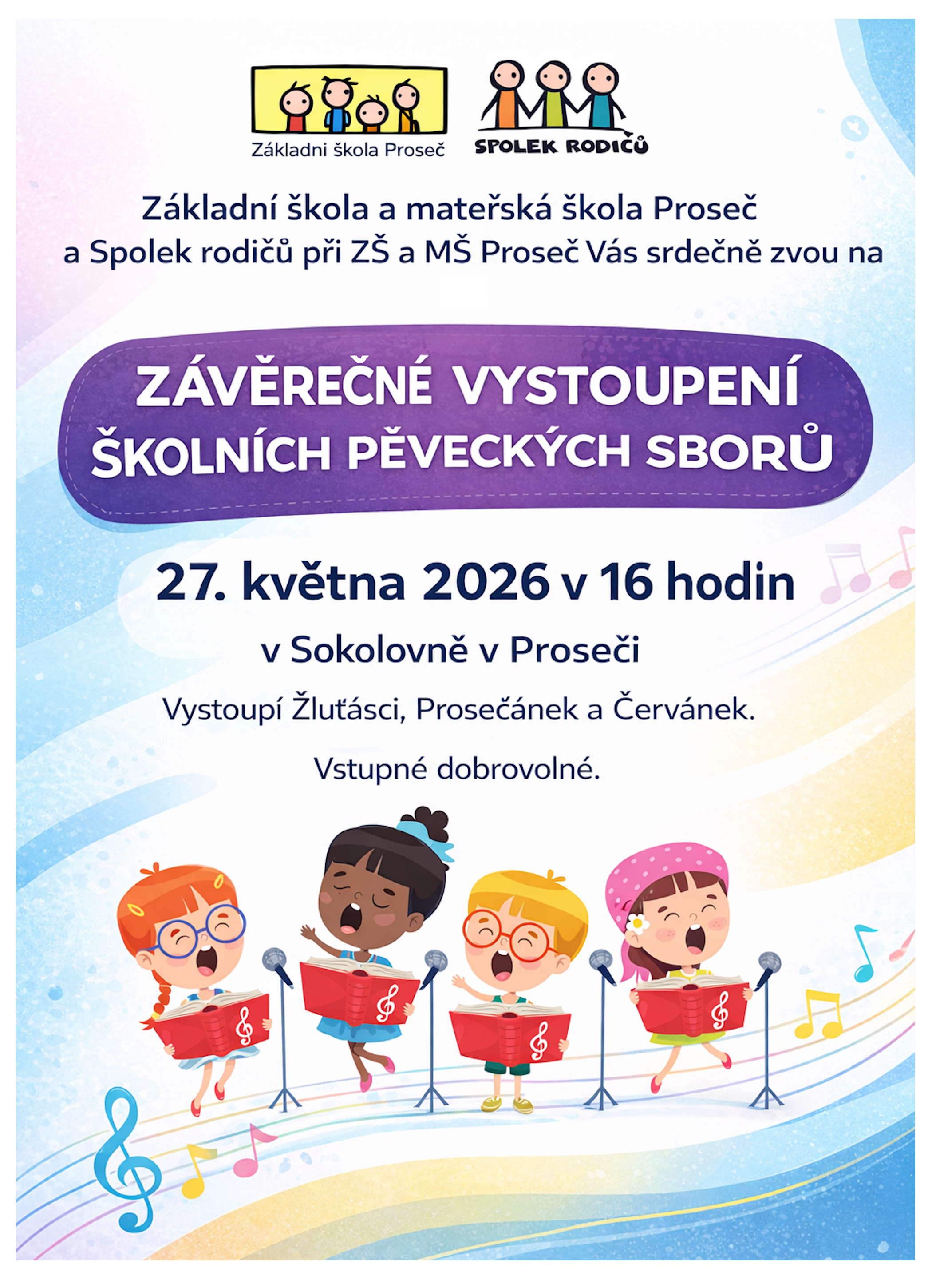 Závěrečné vystoupení školních pěveckých sborů