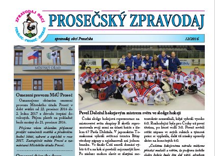 Prosečský zpravodaj 12/2016