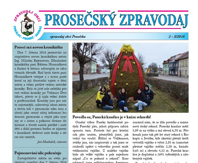 Prosečský zpravodaj 2 - 3/2016