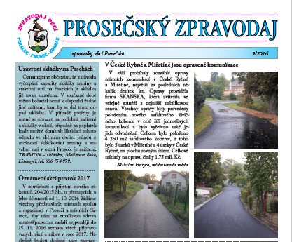 Prosečský zpravodaj 9/2016