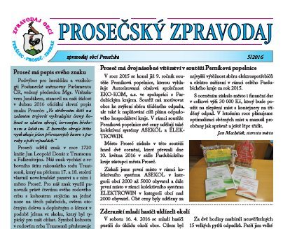 Prosečský zpravodaj 5/2016