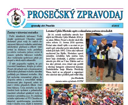 Prosečský zpravodaj 6/2016