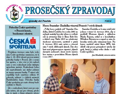 Prosečský zpravodaj 7/2016