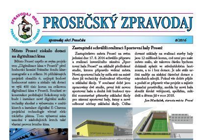 Prosečský zpravodaj 8/2016