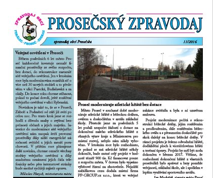 Prosečský zpravodaj 11/2016