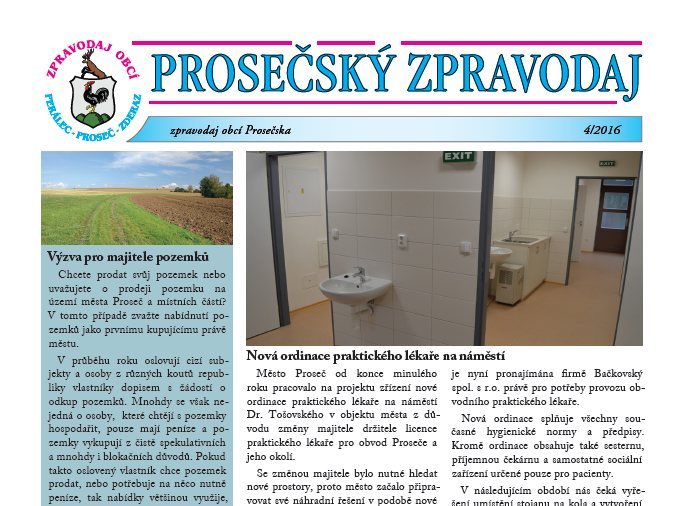 Prosečský zpravodaj 4/2016