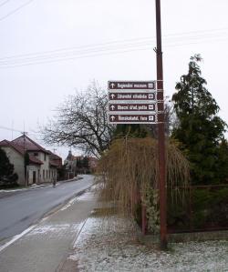 Ukázka značení turistických a komunálních cílů