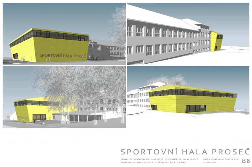 Sportovní hala Proseč - vizualizace 1