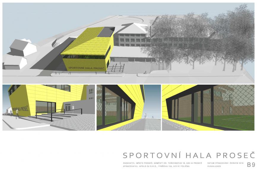 Sportovní hala Proseč - vizualizace 2